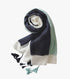 Two-Tone Cotton Tassel Scarf