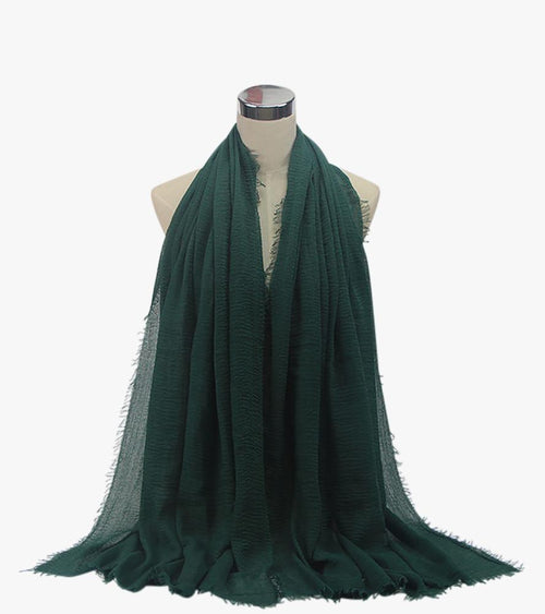 Subtle Crinkle Silk Scarf